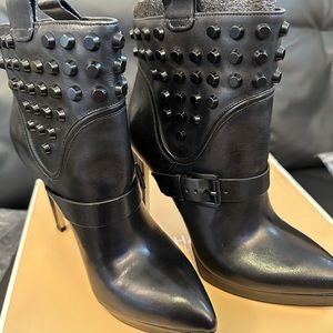 Michael Kors women’s black leather bootie - brand new